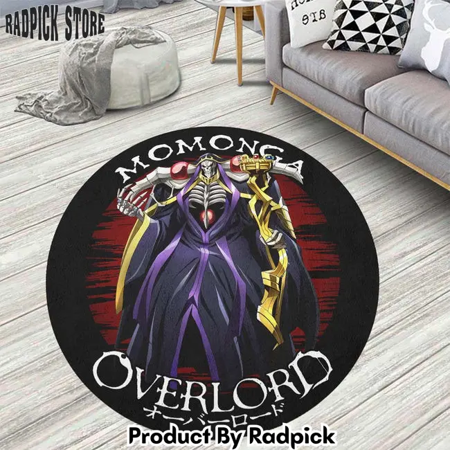 Momonga round rug custom overlord anime circle carpet  rp5957598
